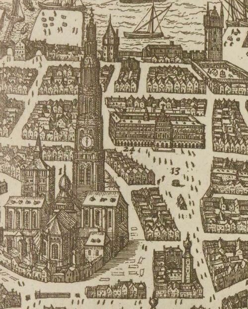 Anvers, carte - Pieter Boudewyn Van Der Aa, La galerie agréable du monde, 1729 (gallica)