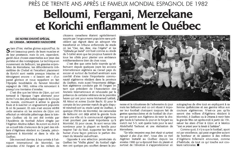 mai 2010 à Quebec Bchi et l'EN 82-Sélection Quebec 5-5