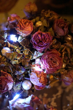 Noël 2018 : hortensia, roses et dentelle