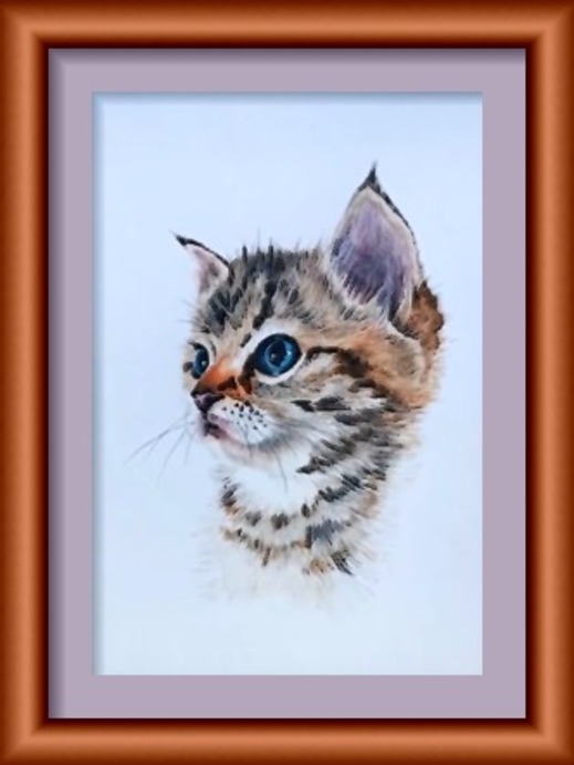 Dessin et peinture - viéo 25 : Comment peindre un chaton et un adulte à l'aquarelle ? Tutoriel.