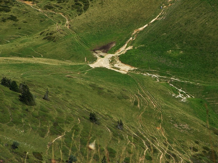 Isère : l’ascension de la grande Sure ( 1920m) par le col de la grande Vache en été en 2012.