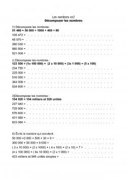 exercices numération CE2