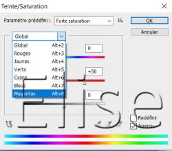 Teinte et saturation