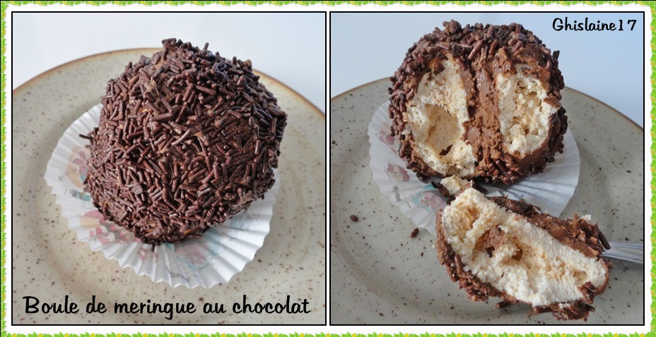 Boule de meringue au chocolat - 2ème - Ghislaine Cuisine