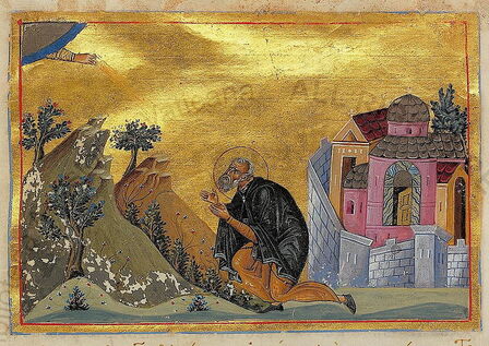 John the Silent of St. Sabbas' Monastery (Menologion of Basil II).jpg