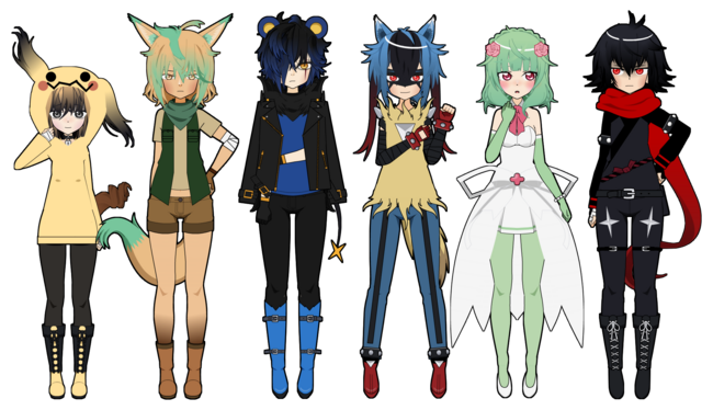 Pokémon team Gijinka ver.