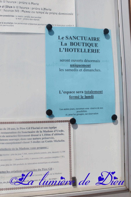 La Madone d'Utelle, la boutique du sanctuaire