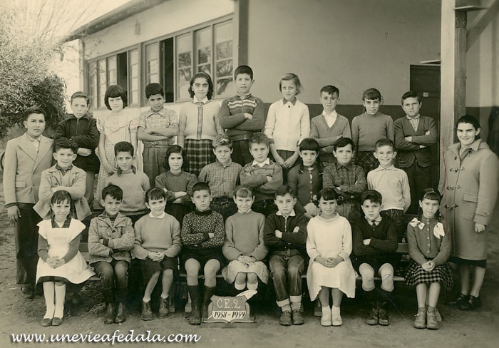 Photo de classe Fedala - ecole du port CE2 - Année scolaire 1958-59