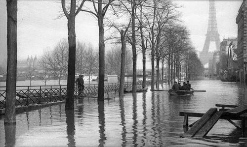 La crue de la Seine à Paris en 1910.