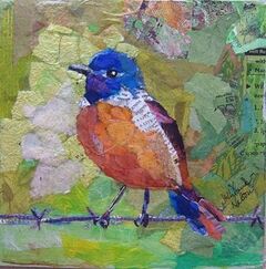 Elizabeth St. Hilaire Nelson, paper collage, #collage, #bird