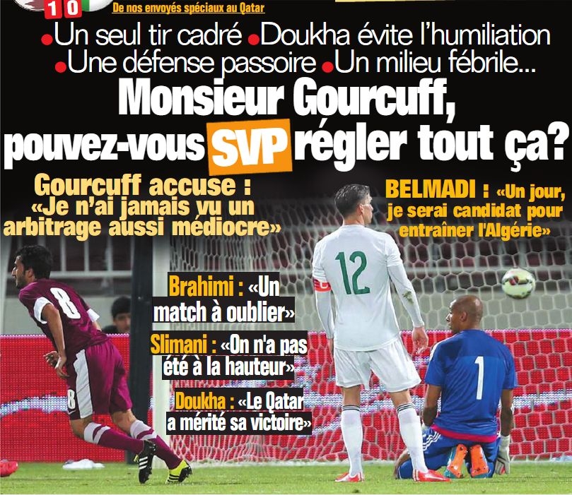 Jeudi 26.03.2015 à Doha Amical Qatar-EN 1-0