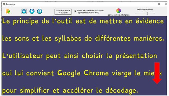 Tuxprompt : outil prompteur pour entrainer la vitesse et fluidité de la lecture