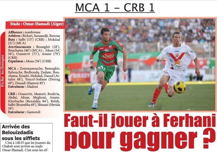 Mercredi 13.4.2011 MCA-CRB 1-1
