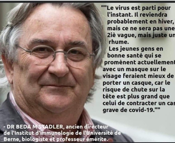 Coronavirus: « Le conte de fée de l’absence d’immunité » - Dr Beda M Stadler