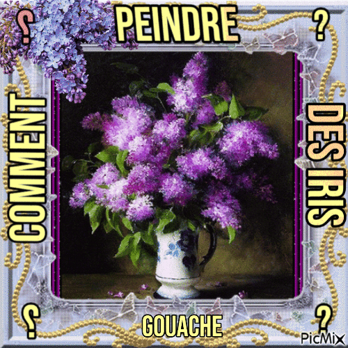 Dessin et peinture - vidéo 3530 : Comment peindre des lilas ? - gouache.