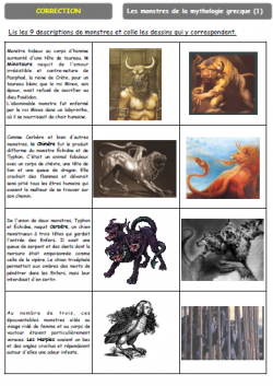 PROJET MYTHOLOGIE CM