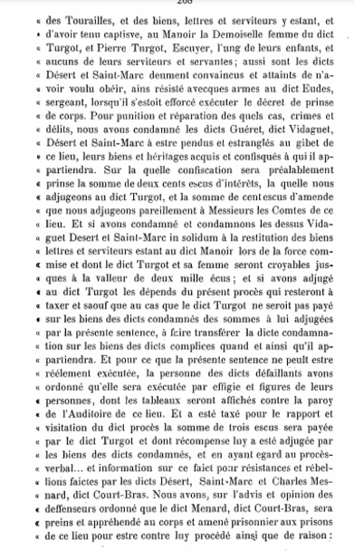 La Carneille (61) (1582) JUGEMENT DE LA HAUTE JUSTICE