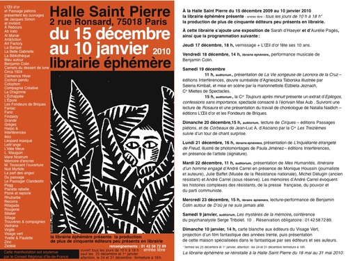 programme halle saint pierre/editeurs
