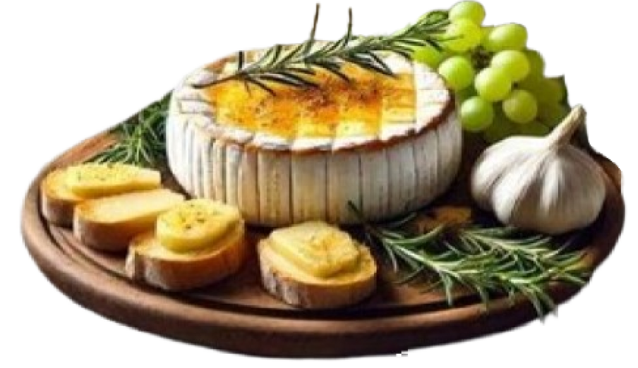 Camembert cuit au four.