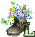 Alphabet Chaussure fleurie