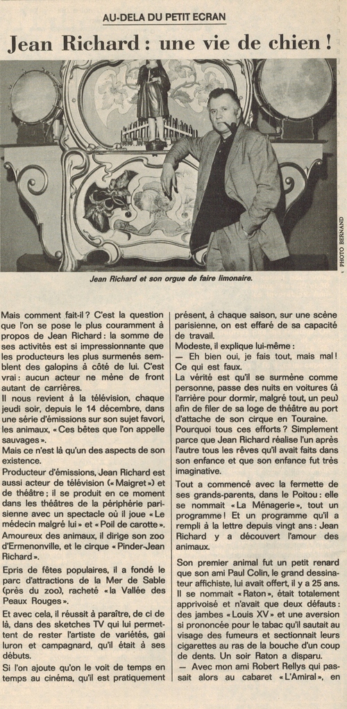 article paru dans "Echo de la Mode" n° 51 du 23 au 29 décembre 1972