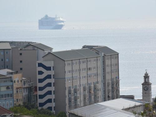 Le Preziosa vu des Jardins Botaniques d'Alameda à Gibraltar