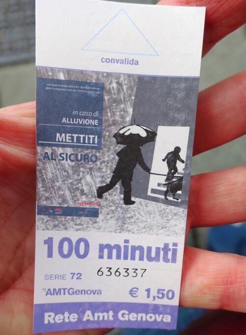 Ticket de bus à Gênes