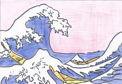 "La Grande Vague de Kanagawa" de Hokusai