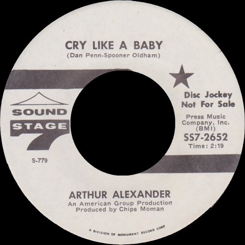 Arthur Alexander : CD " Baby , Baby 1963-1970 " Soul Bag Records DP 105 [FR]