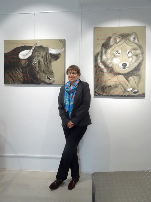 Isabelle Tristan-Coudrot a exposé de merveilleux portraits d'animaux à la galerie Pompon de Saulieu