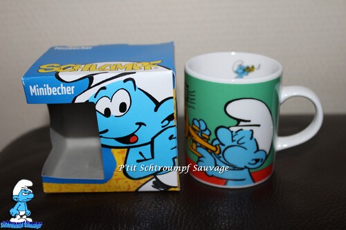 Série de 4 mini mugs Schtroumpf POS