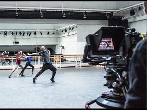 scenery filming ballet class in studio