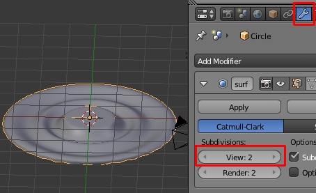 Un Subdivision Surface Modifier et un Smooth ont été mis sur l'objet