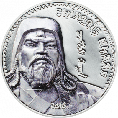 MONGOLIE 2 PIECES OR ET ARGENT DE 1000 TUGIRK POUR GENGIS KHAN