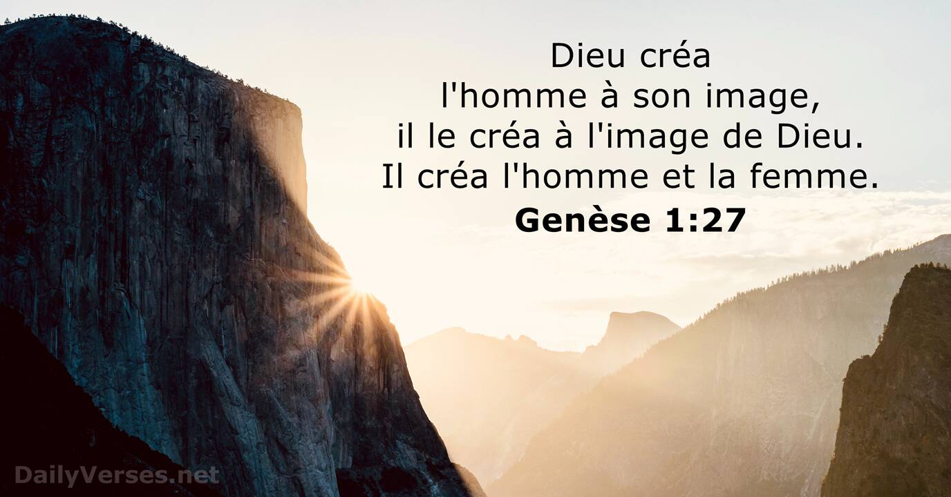 Genèse 1:27 - Verset de la Bible - DailyVerses.net