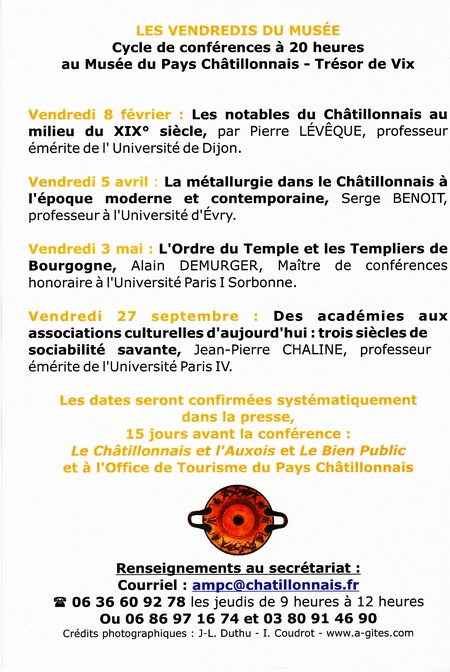 L'Assemblée Générale 2013 des Amis du Musée du Pays Châtillonnais-Trésor de Vix