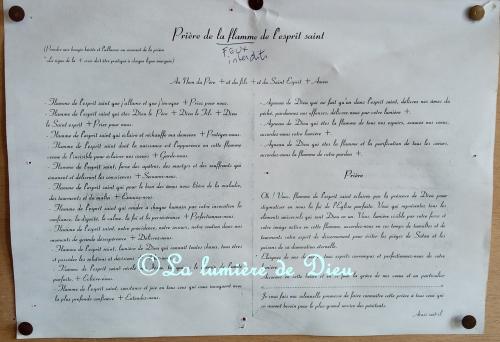 Prière de la flamme de l'Esprit Saint