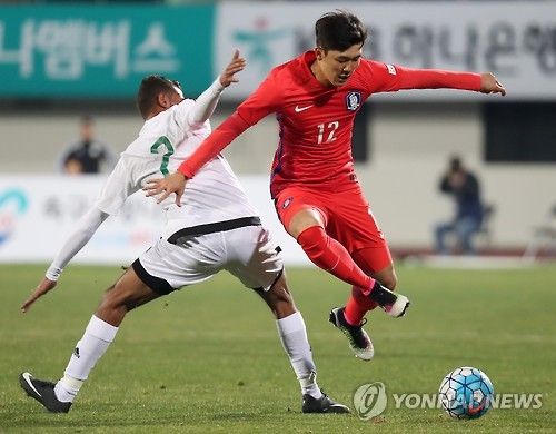 Vendredi 25.3.2016 à Seoul Amical U23 Corée du Sud-EN 2-0