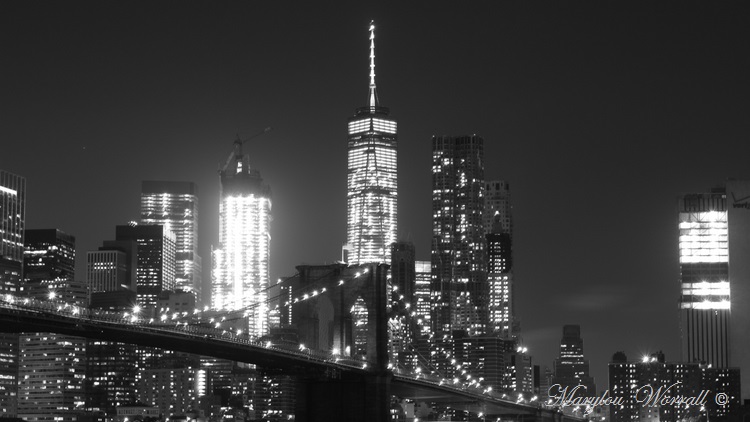 New York de nuit : Manhattan vue de Brooklyn