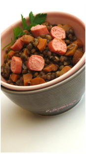 LENTILLES CAROTTES AUX SAUCISSES