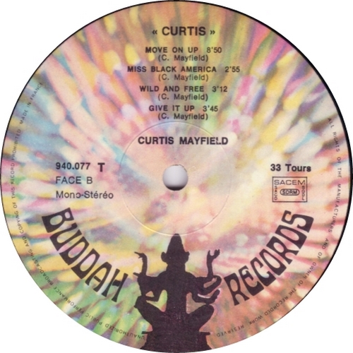 1970 : Album " Curtis " Curtom Records CRS 8005 [ US ]