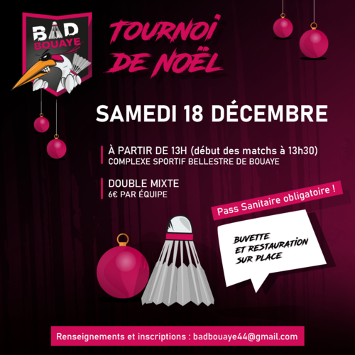 Tournoi Bouaye - 18 Décembre 2021