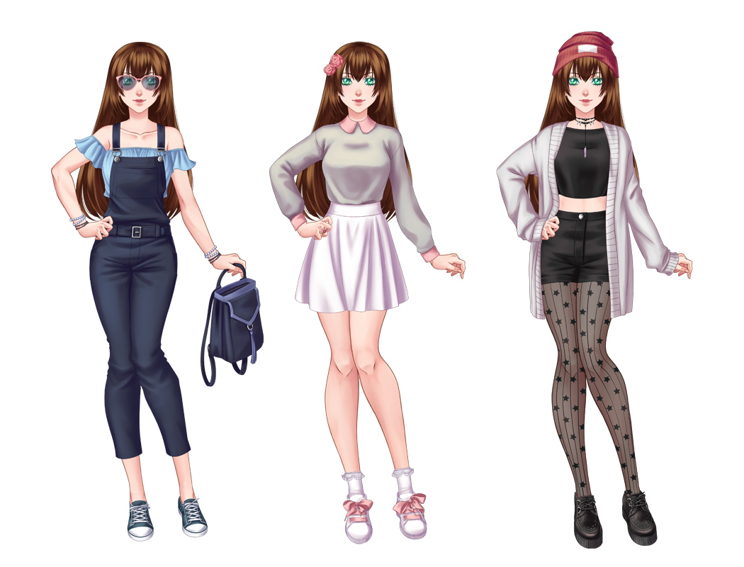 Solution Amour Sucré Episode 5 EP 5 Campus Life - Tenues et illustrations - Le lycée Sweet Amoris