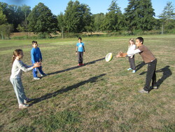 Première séance de rugby