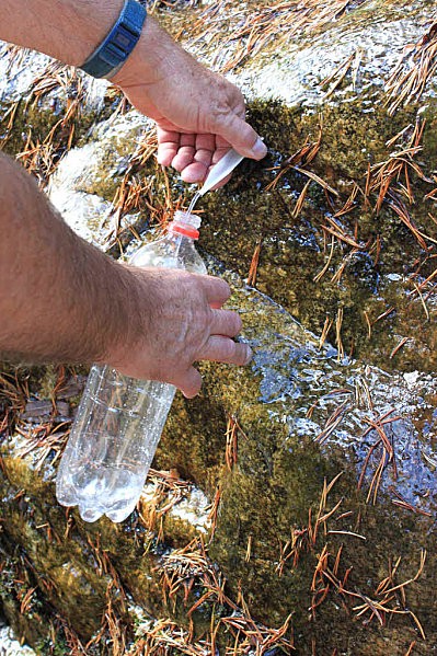 rando octobre 2010, plein d'eau avec la goulotte !