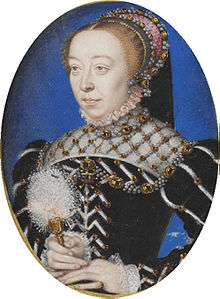 Portrait de Catherine de Médicis (vers 1555).