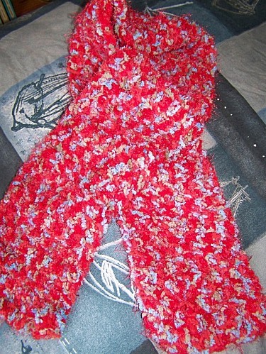 echarpe laine rouge chinee toute douce