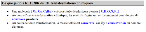 6 Les transformations chimiques