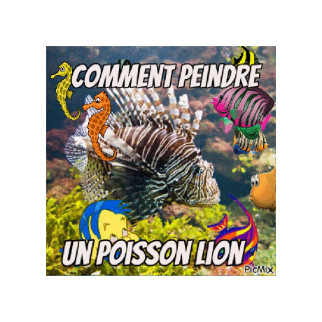 Dessin et peinture - vidéo 3766 : Comment peindre un poisson lion ? - huile ou acrylique.