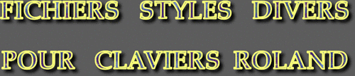  STYLES DIVERS CLAVIERS ROLAND SÉRIE 9657